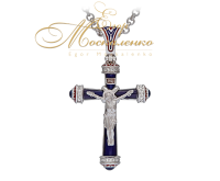 Православный крест с сапфирами